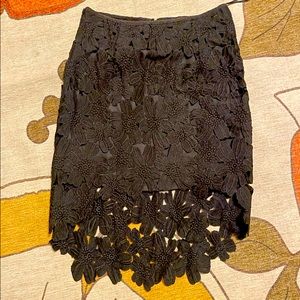 Black lace skirt